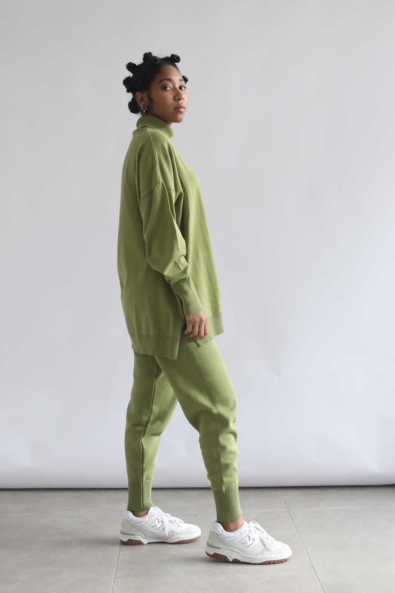 Relaxed Knit Joggers Crocodile