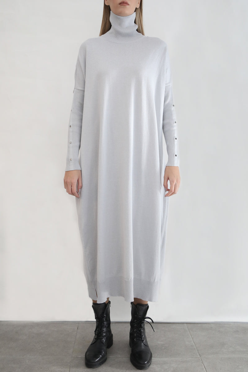 Cropped Maxi Knit Dress - Cloud