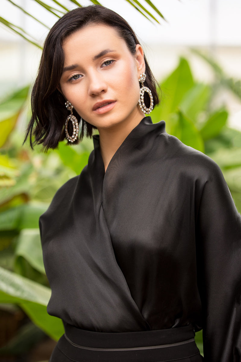 Black Clu Silk Bodysuit – RUSH & REEZ