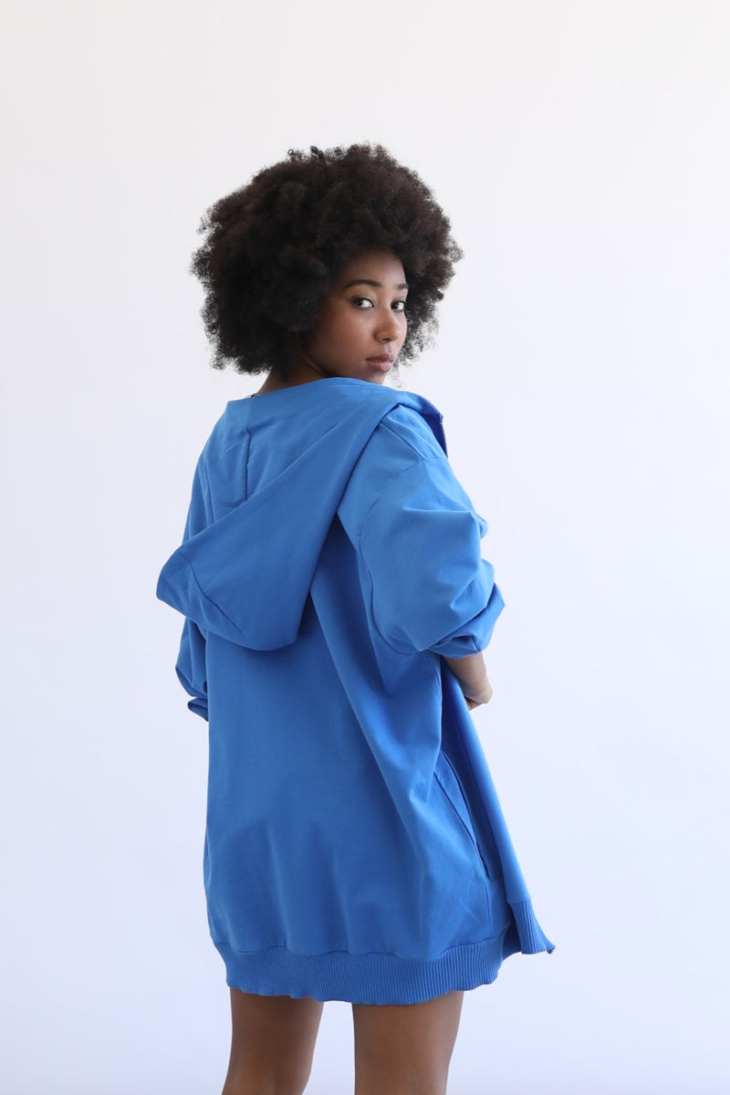 Light Super Oversized Jacket- Sapphire