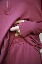 Modalite Half Zip Hoodie - Plum
