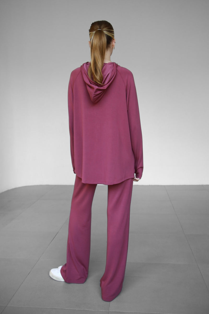 Modalite Zip-up Hoodie - Plum