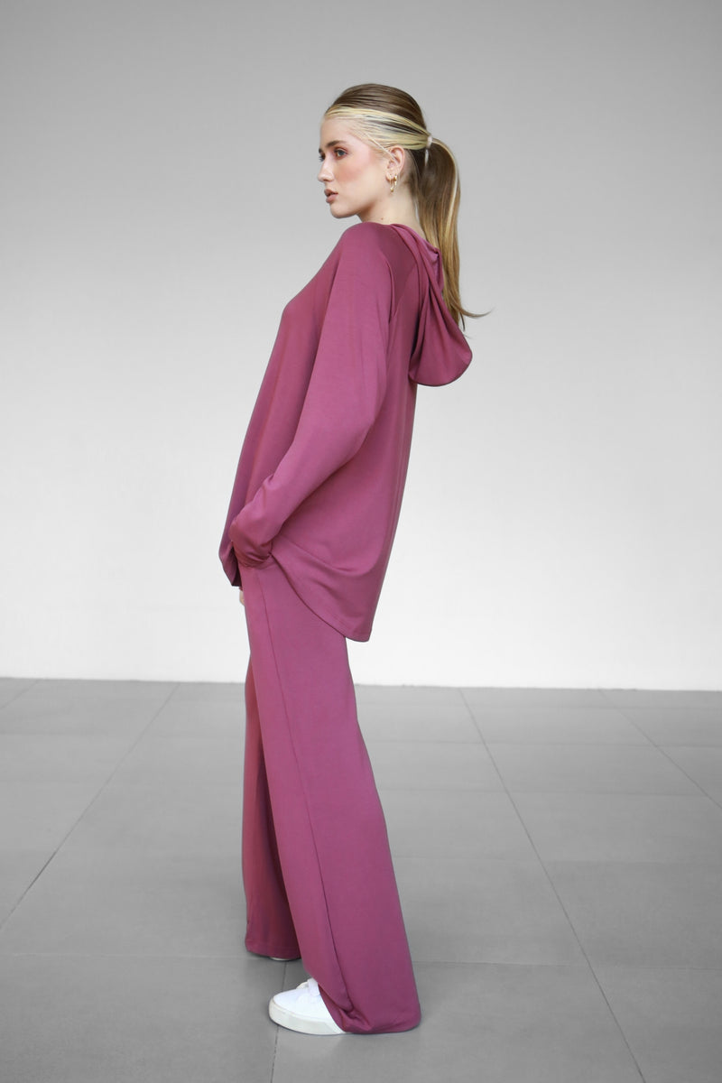 Modalite Zip-up Hoodie - Plum