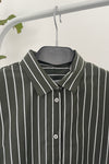 Basic Poplin Shirt - Striped Green