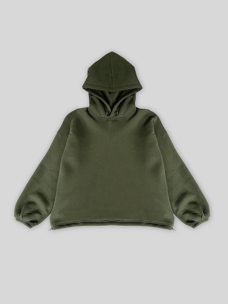 Heavy Adjustable Hoodie - Army Green