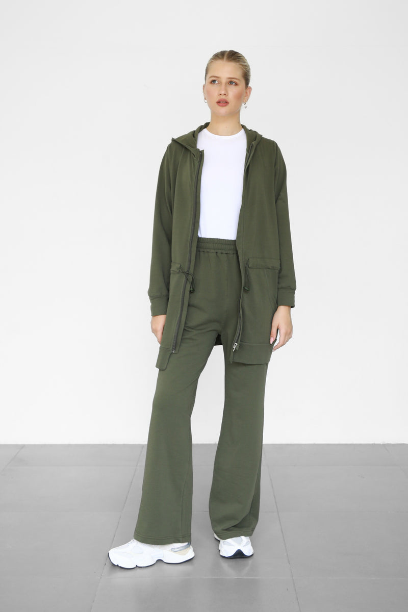 Light Flare Sweatpants - Military