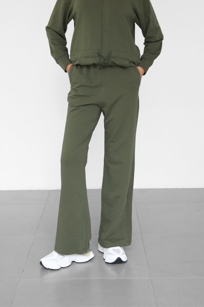 Light Flare Sweatpants - Military