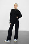 Modalite Half Zip Hoodie - Black
