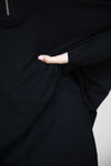 Modalite Half Zip Hoodie - Black