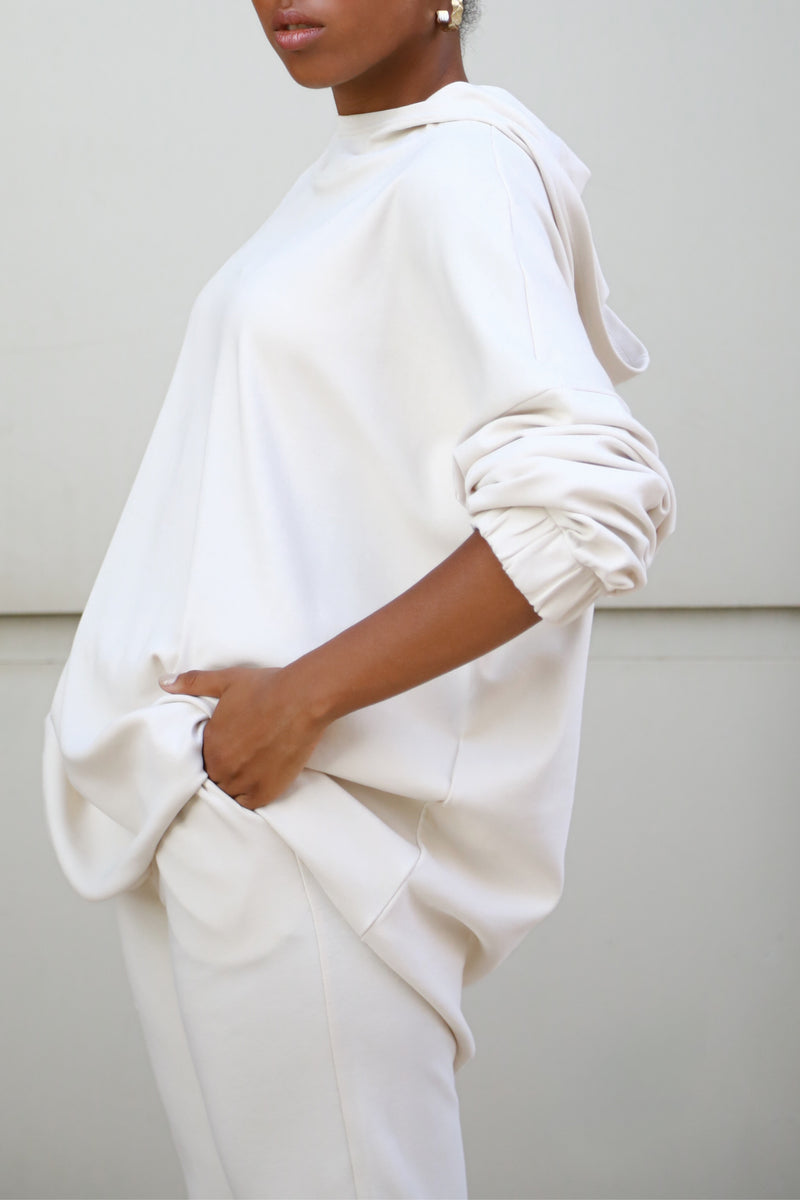 Hoodie Lounge Set - Vanilla