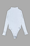 Ribbed Cotton Bodysuit - White
