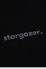 Stargazer Longsleeve T-shirt - Black & Silver Glitter