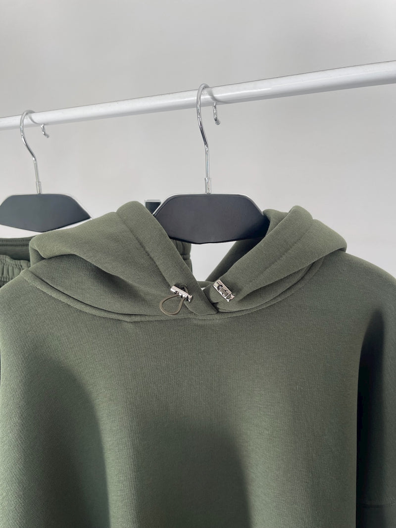 Heavy Adjustable Hoodie - Army Green