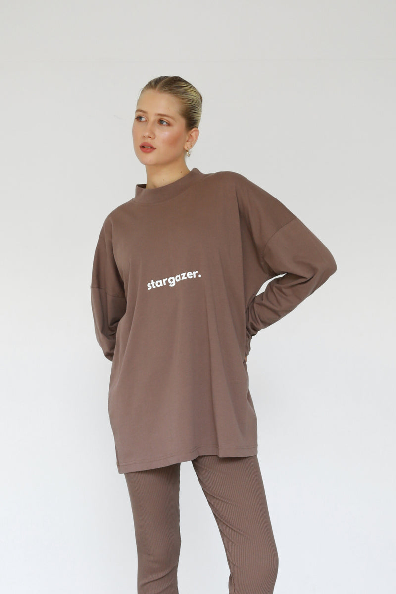 Stargazer Longsleeve T-shirt - Mocha