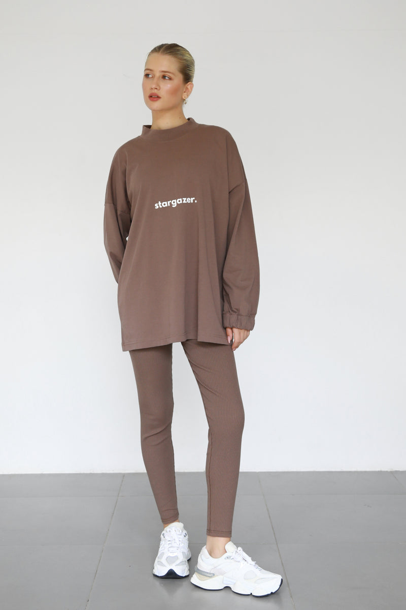 Stargazer Longsleeve T-shirt - Mocha