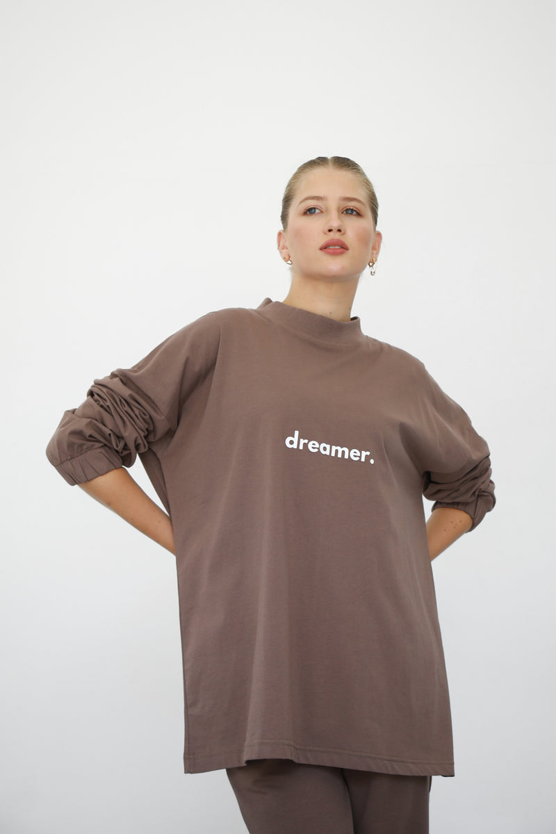 Dreamer Longsleeve T-shirt - Mocha
