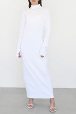 Maxi Ribbed Dress - White