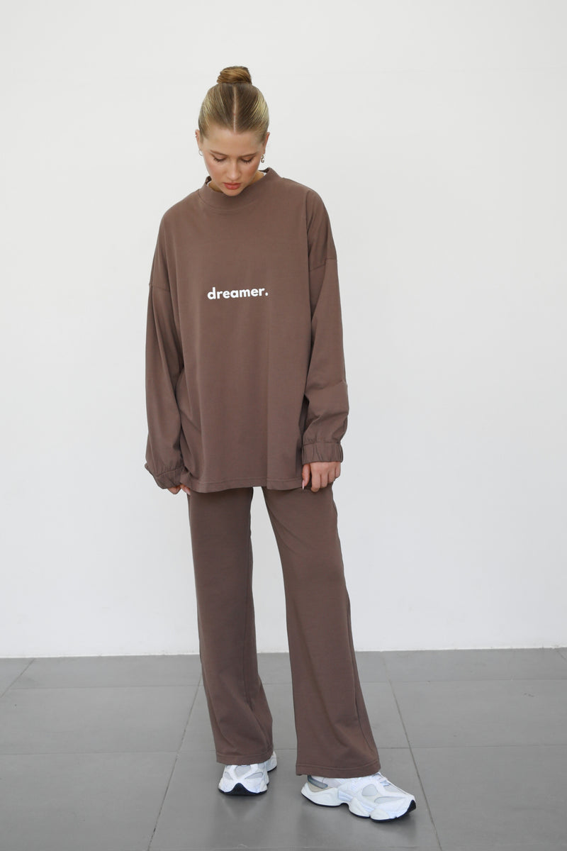 Dreamer Longsleeve T-shirt - Mocha