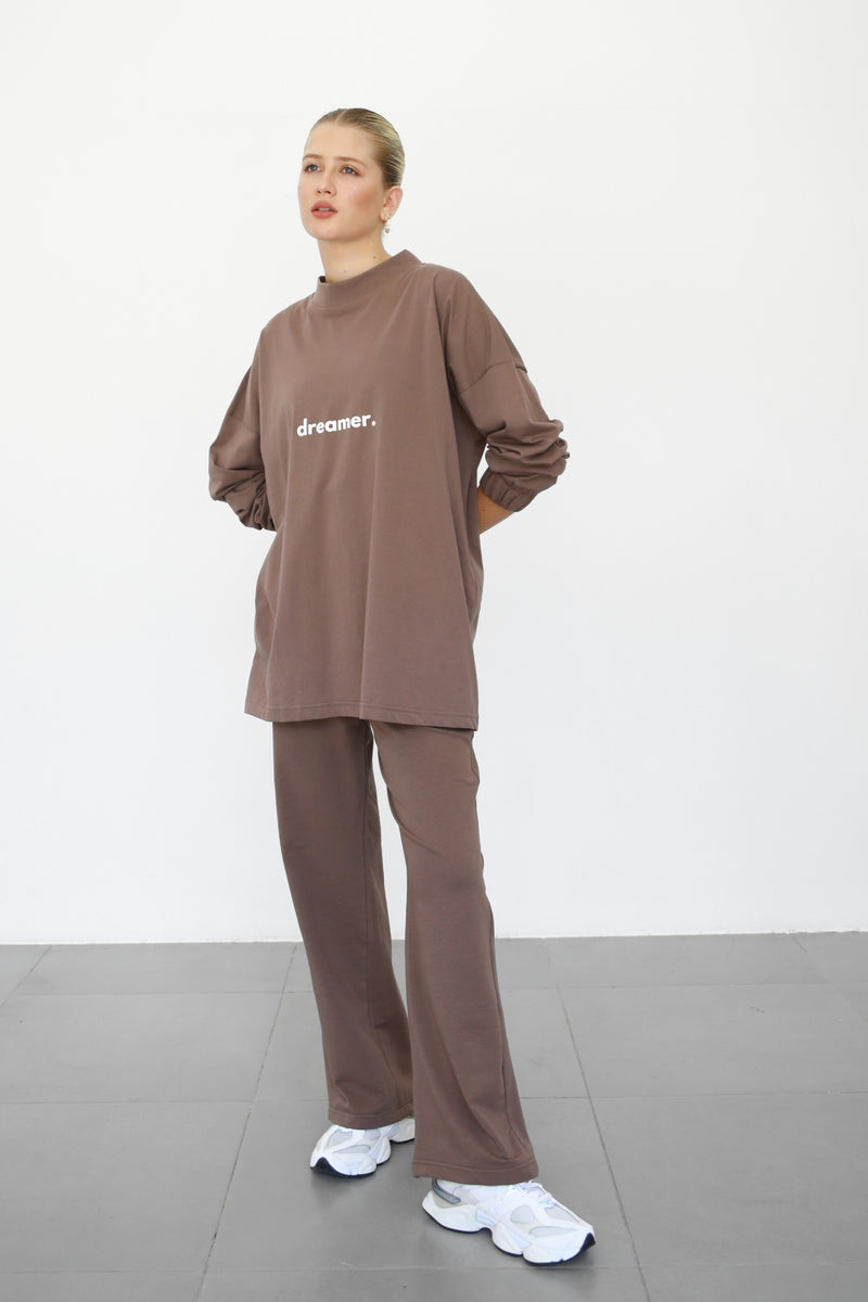 Dreamer Longsleeve T-shirt - Mocha