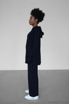 Modalite Straight Crop Sweatpants - Black