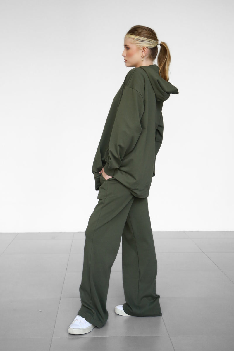 Light Zip-Up hoodie - Military