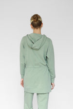 Light Waisted Zip-Up Hoodie - Sage