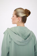 Light Waisted Zip-Up Hoodie - Sage