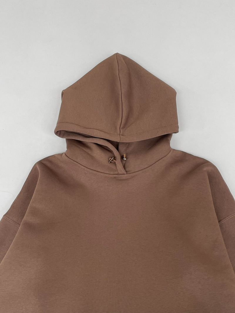 Heavy Adjustable Hoodie - Mocha