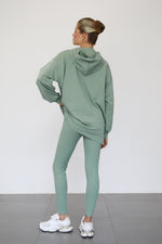 Ribbed Leggings With Pockets - Sage