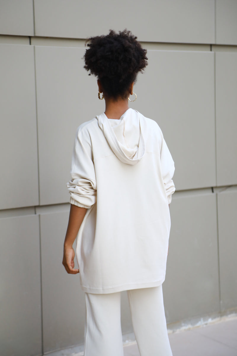 Hoodie Lounge Set - Vanilla
