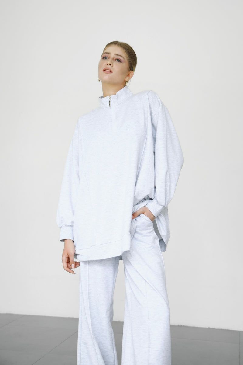 Anya Co-ord Set - Grey Melange