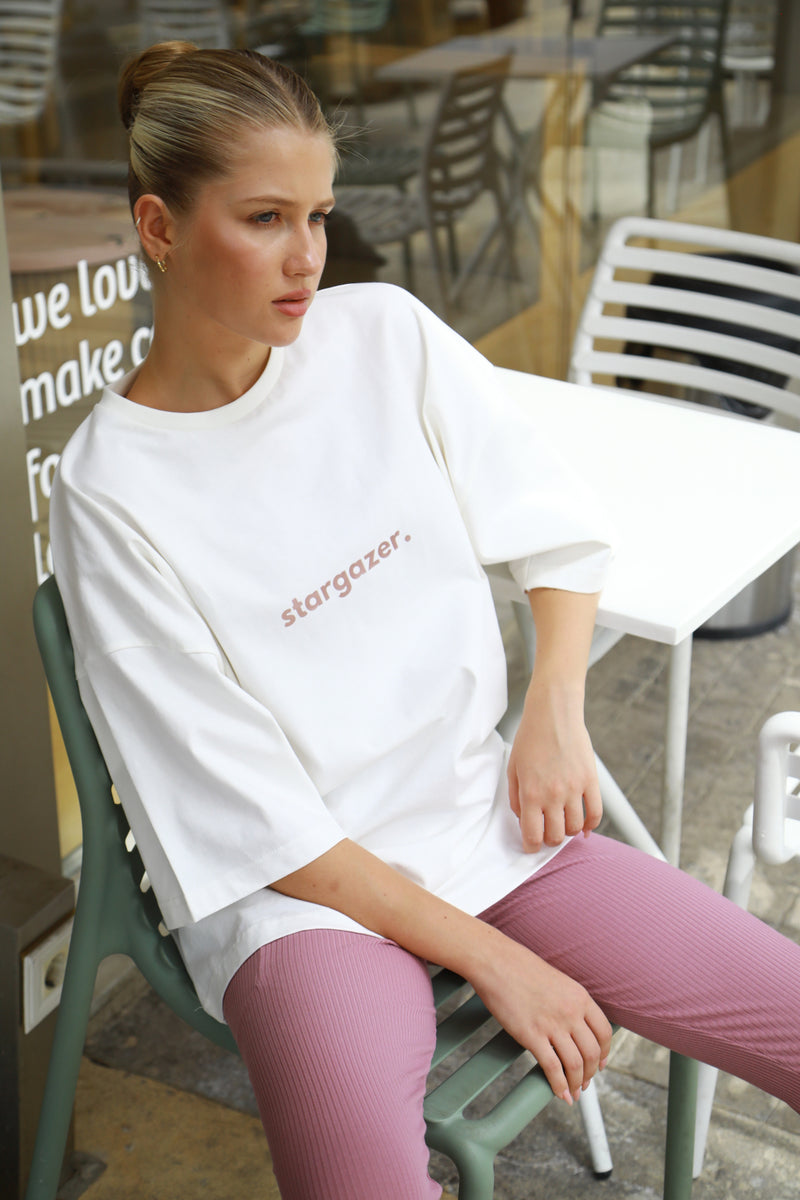 Stargazer Oversized T-shirt - Cream