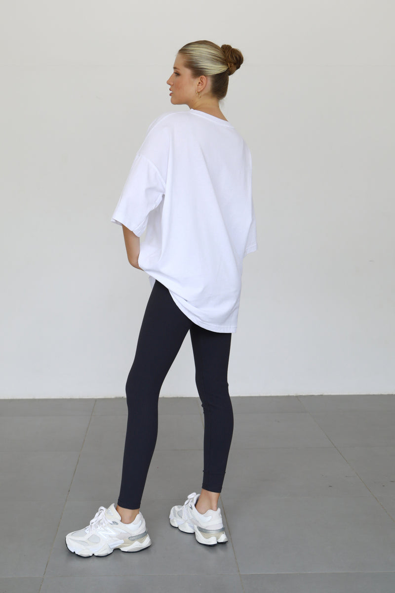 Oversized T-shirt with Pockets - White
