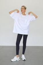 Oversized T-shirt with Pockets - White