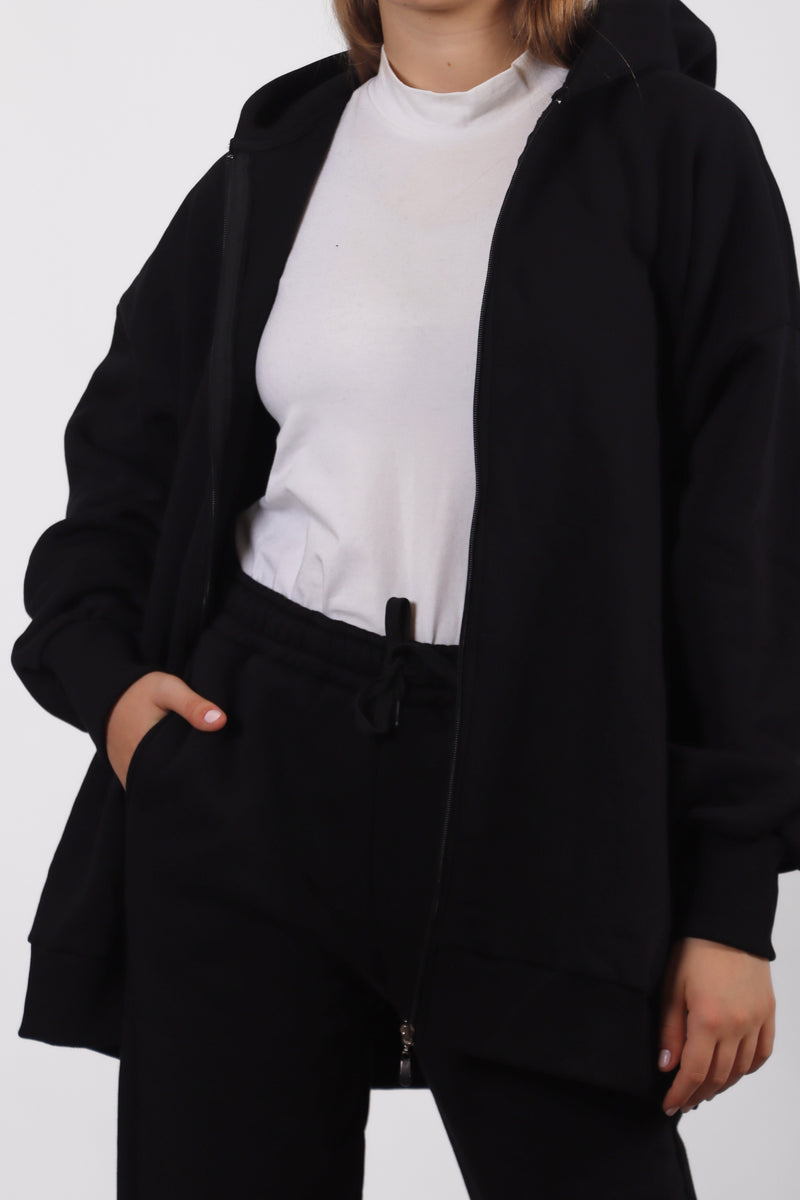 Heavy Ribbed Sweatpants - Black