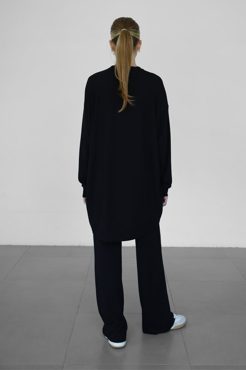Modalite Long Phantom Sweatshirt - Black