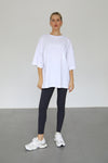 Oversized T-shirt with Pockets - White