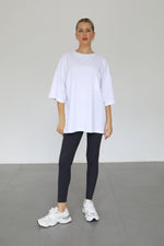 Oversized T-shirt with Pockets - White