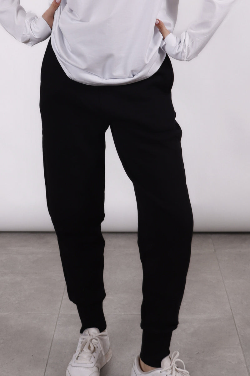 Heavy Ribbed Sweatpants - Black