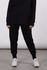 Heavy Ribbed Sweatpants - Black