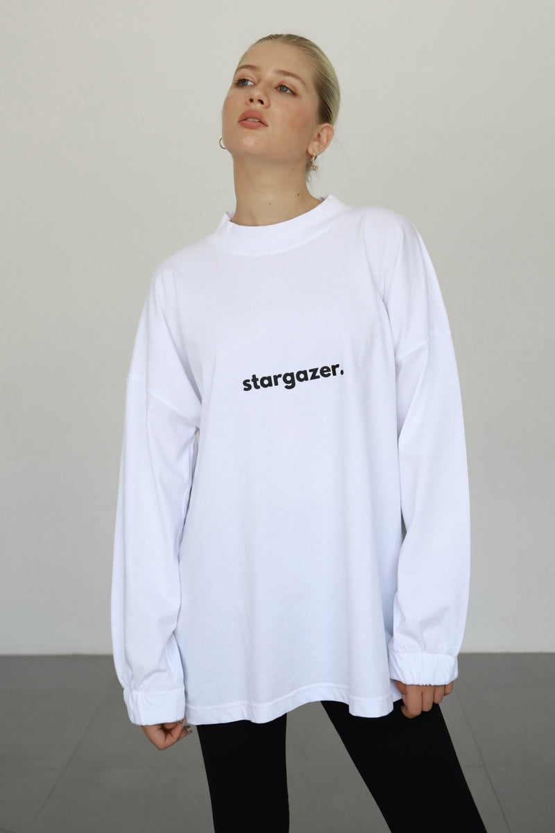 Stargazer Longsleeve T-shirt - White