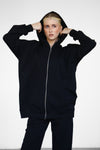 Light Zip-Up hoodie - Black