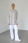 Dreamer Longsleeve T-shirt - Greige & White
