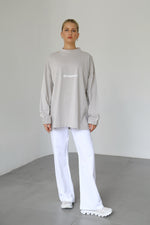 Dreamer Longsleeve T-shirt - Greige & White