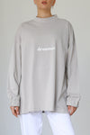 Dreamer Longsleeve T-shirt - Greige & White