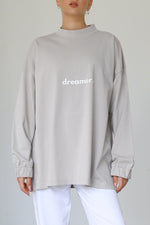 Dreamer Longsleeve T-shirt - Greige & White