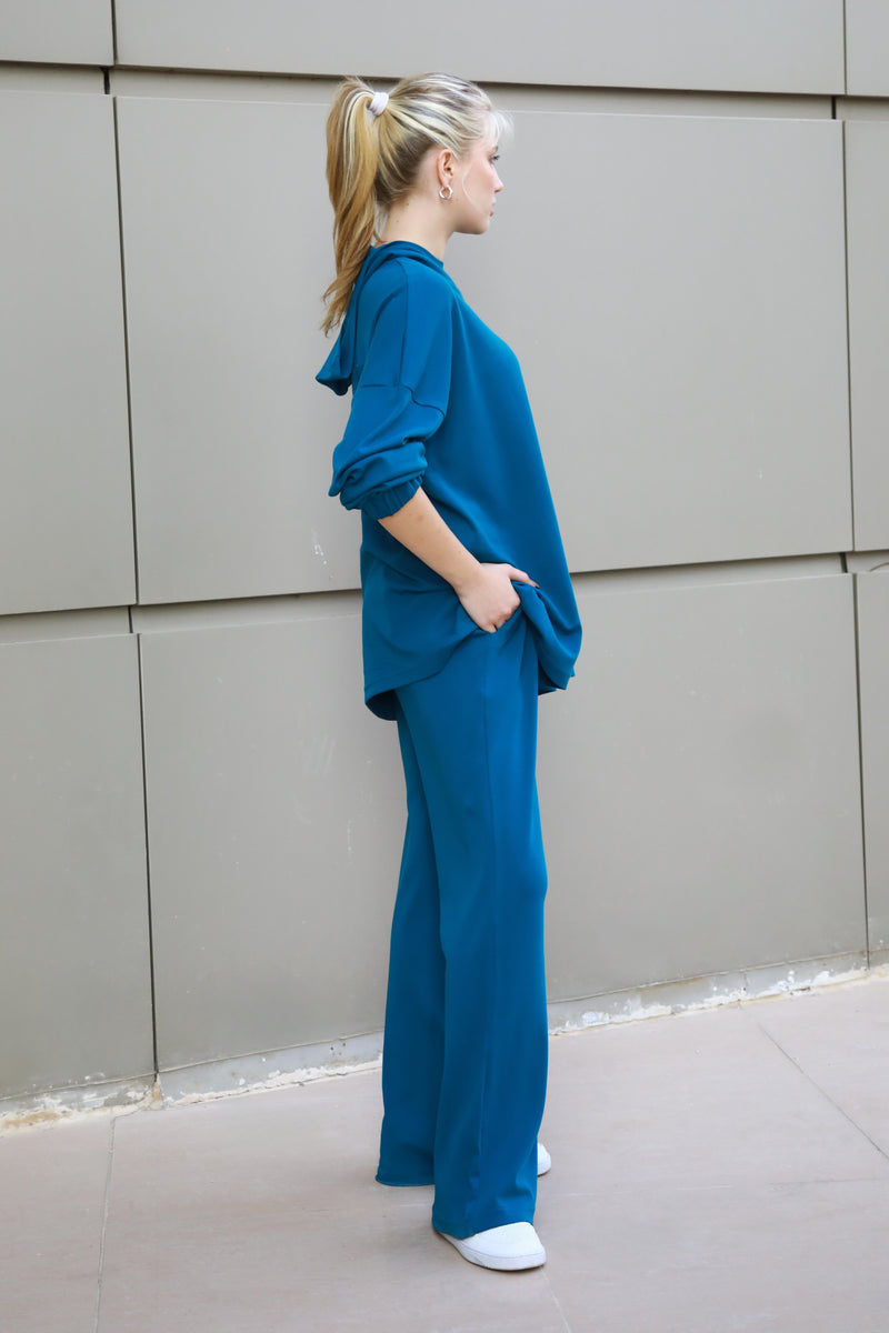 Hoodie Lounge Set - Teal