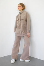 Heavy Flare Sweatpants - Taupe