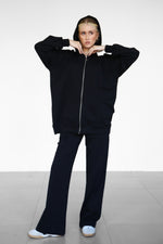 Light Zip-Up hoodie - Black