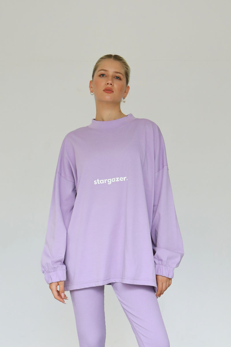 Stargazer Longsleeve T-shirt - Lavender